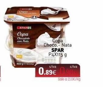 Cuevas Cash Copa choco. - nata spar oferta