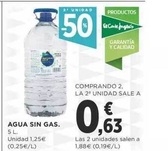 Supercor Exprés 2a unidad -50% agua sin gas oferta