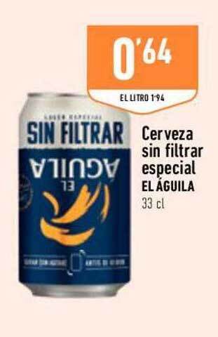 Supermercados Deza Cerveza sin filtrar especial el aguila oferta