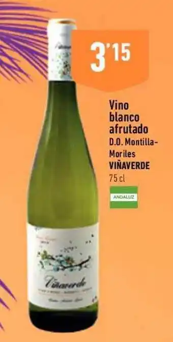 Supermercados Deza Vino blanco afrutado d.o. montilla-moriles viñaverde oferta