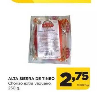 Alimerka Alta sierra de tineo chorizo extra vaqueiro oferta
