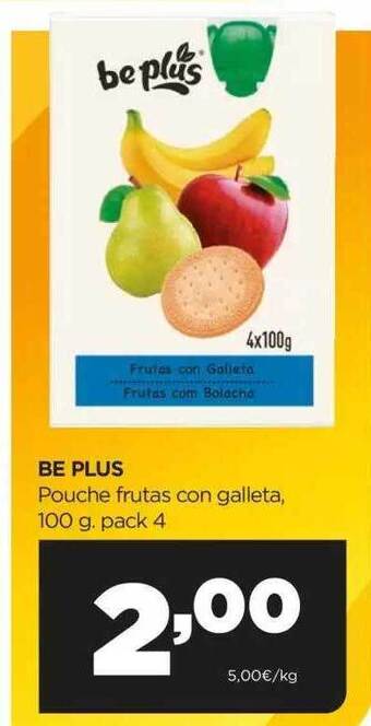 Alimerka Be plus pouche frutas con galleta oferta