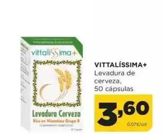Alimerka Vittalíssima+ levadura de cerveza 50 cápsulas oferta