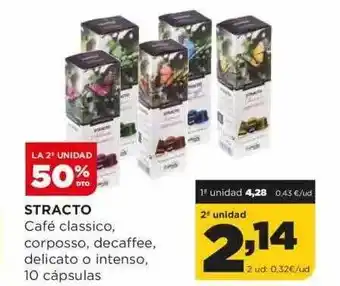Alimerka La 2a unidad 50% dto stracto café classico corposso decarfee delicato o intenso 10 cápsulas oferta