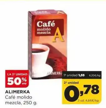 Alimerka La 2a unidad 50% dto alimerka café molido mezcla oferta