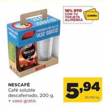 Alimerka Nescafé café soluble descafeinado oferta