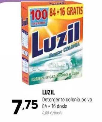 Coviran Luzil detergente colonia polvo 84 +16 dosis oferta