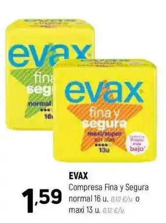 Coviran Evax compresa fina y segura normal o maxi oferta
