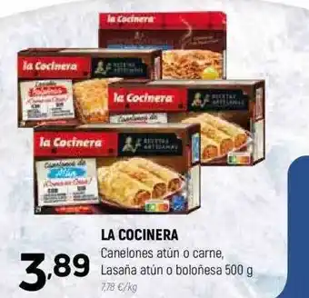 Coviran La cocinera canelones atún o carne lasaña atún o boloñesa oferta