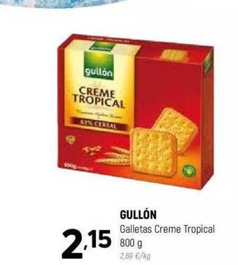 Coviran Gullón galletas creme tropical oferta