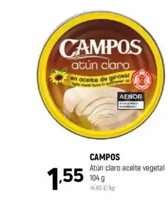 Coviran Campos atún claro aceite vegetal oferta