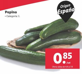 Lidl Pepino oferta