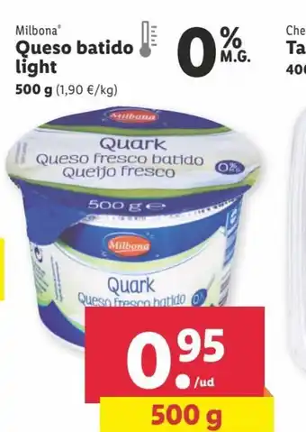 Lidl Queso Batido Light oferta