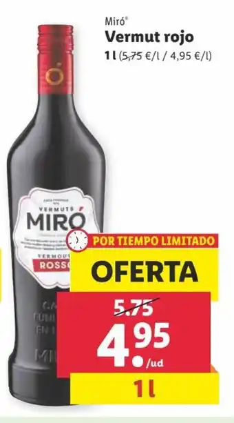 Lidl Vermut rojo oferta
