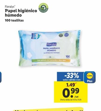 Lidl Papel higiénico húmedo oferta