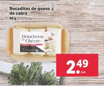 Lidl Bocaditos de queso de cabra oferta