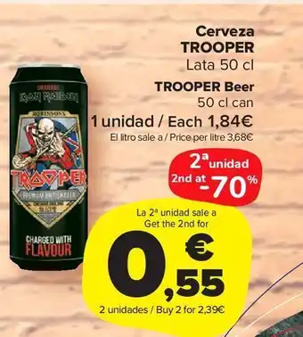 Carrefour Market Cerveza trooper oferta