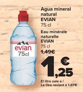 Carrefour Market Agua mineral natural evian oferta