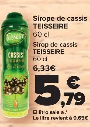 Sirope de cassis teisseire
