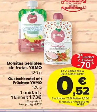 Carrefour Market Bolsitas bebibles de frutas yamo oferta