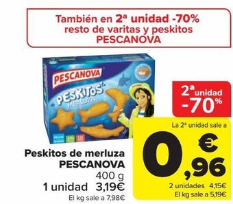 Carrefour Peskitos de merluza pescanova oferta