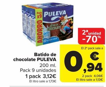 Batido de chocolate puleva