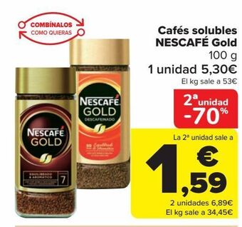 Carrefour Cafés solubles nescafé gold oferta