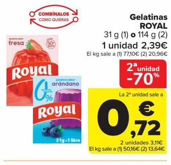 Carrefour Gelatinas royal oferta