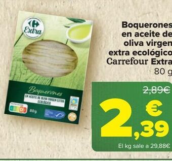 Carrefour Boquerones en aceite de oliva virgen extra ecológico carrefour extra oferta