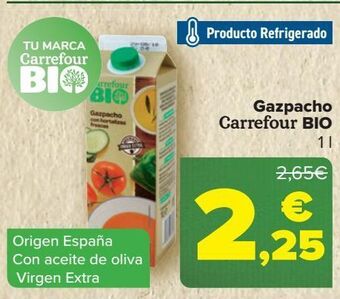 Carrefour Gazpacho carrefour bio oferta