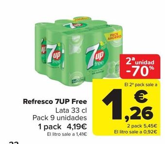 Carrefour Refresco 7up free oferta
