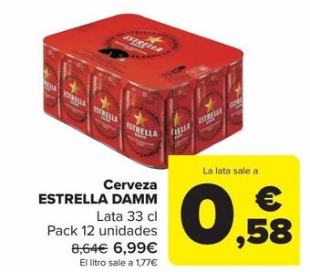 Carrefour Cerveza estrella damm oferta