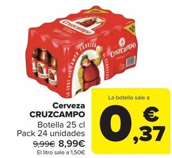 Carrefour Cerveza cruzcampo oferta