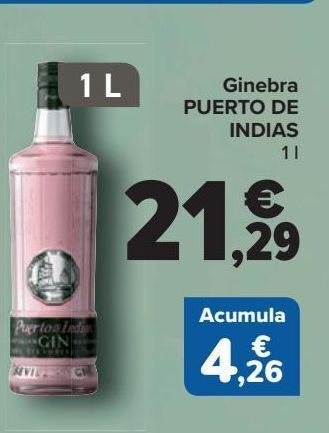 Carrefour Ginebra puerto de indias oferta