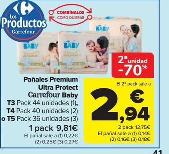Carrefour Pañales premium ultra protect carrefour baby oferta