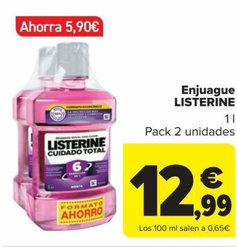Carrefour Enjuague listerine oferta