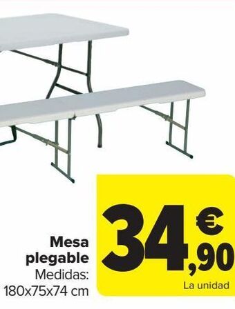 Carrefour Mesa plegable oferta