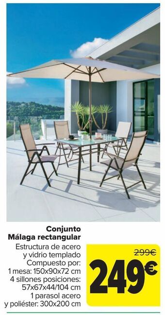 Carrefour Conjunto málaga rectangular oferta