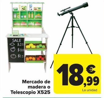 Carrefour Mercado de madera o telescopio x525 oferta