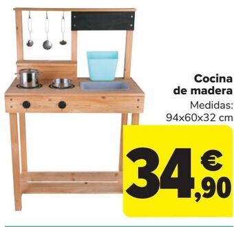 Carrefour Cocina de madera oferta