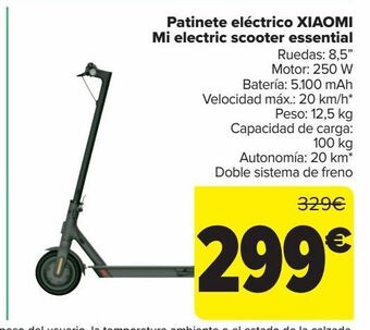 Carrefour Patinete eléctrico xiaomi mi electric scooter essential oferta