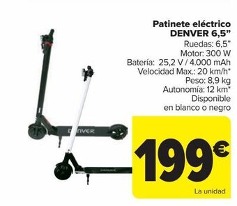 Carrefour Patinete eléctrico denver 6,5" oferta