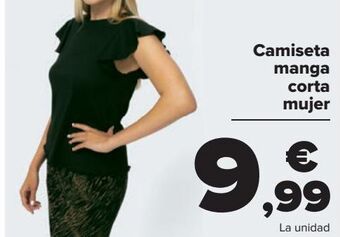 Carrefour Camiseta manga corta mujer oferta