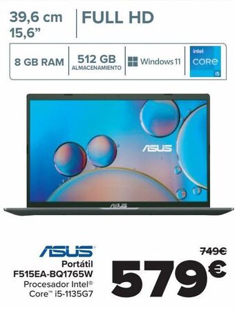 Carrefour Asus portátil f515ea-bq1765w oferta
