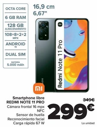 Carrefour Smartphone libre redmi note 11 pro oferta