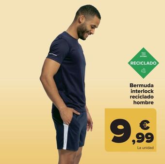 Carrefour Bermuda interlock reciclado hombre oferta