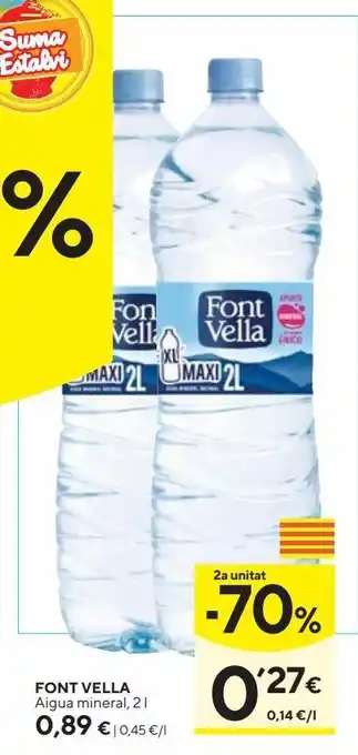 Caprabo Aigua mineral, 2l font vella oferta