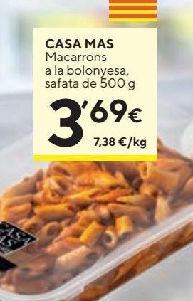 Caprabo Casa mas macarrons a la bolonyesa oferta