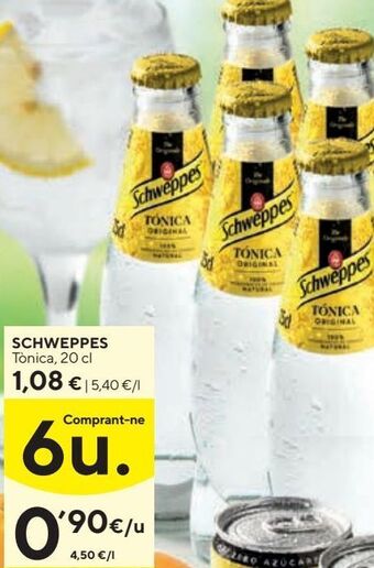 Caprabo Tònica schweppes oferta