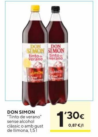 Caprabo Tinto de verano don simón oferta
